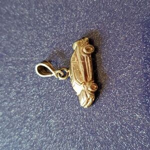 Silver car charm for charm bracelet